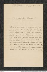 Nachlass Franz Steindachner, Brief von Rud. Leuntag an Franz Steindachner (24.07.1883), Inv.Nr. 300.01, Seite 1